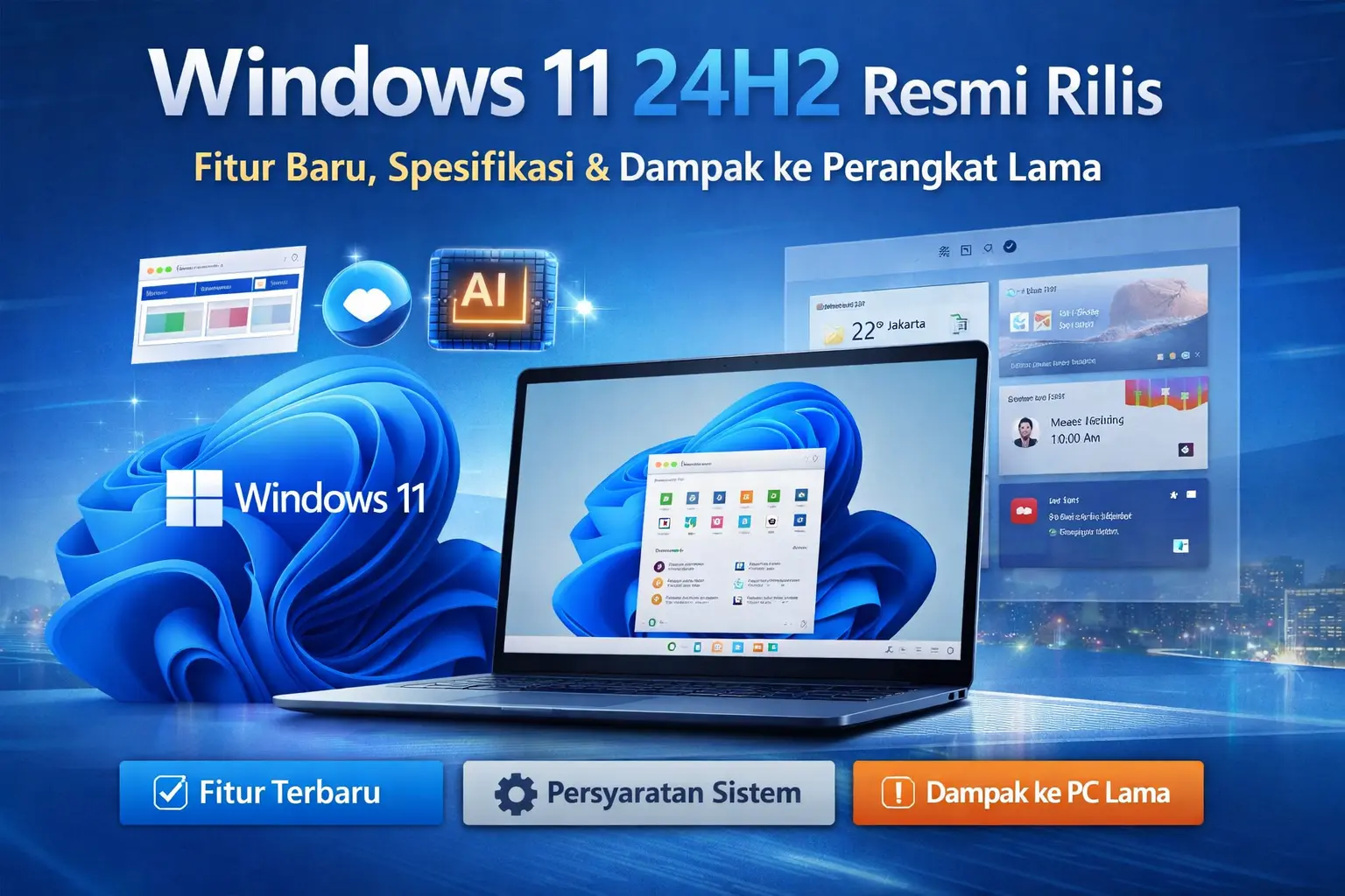 Windows 11 24H2 Resmi Rilis — Fitur Baru, Spesifikasi & Dampak ke Perangkat Lama