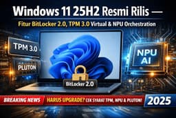Windows 11 25H2 Official Release — BitLocker 2.0, Virtual TPM 3.0 & NPU Orchestration