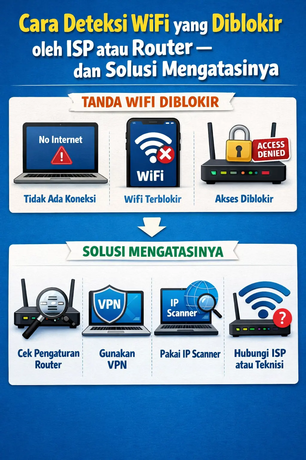 Cara Deteksi WiFi yang Diblokir oleh ISP atau Router — dan Solusi Mengatasinya