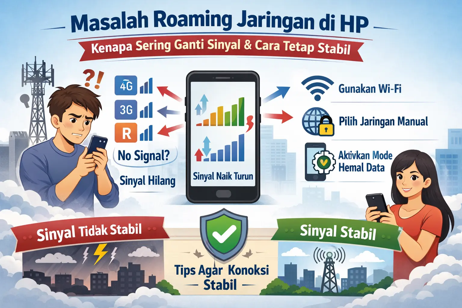 Masalah Roaming Jaringan di HP — Kenapa Sering Ganti Sinyal & Cara Tetap Stabil